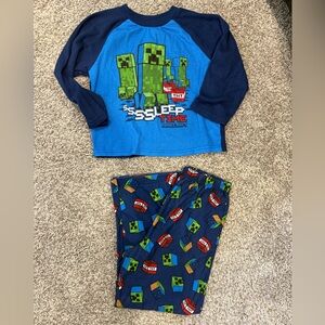 Minecraft Kids Pajama Set - Blue and Green